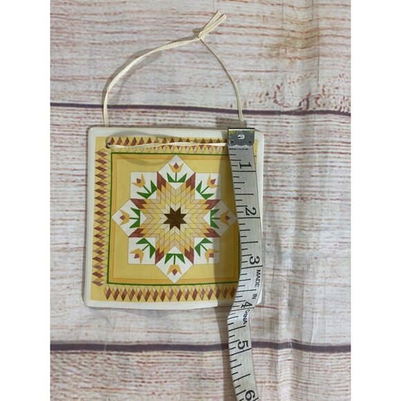 Celebration Of American Quilts Black Eyed Susan Hanging Tile 1994 - Picture 3 of 5